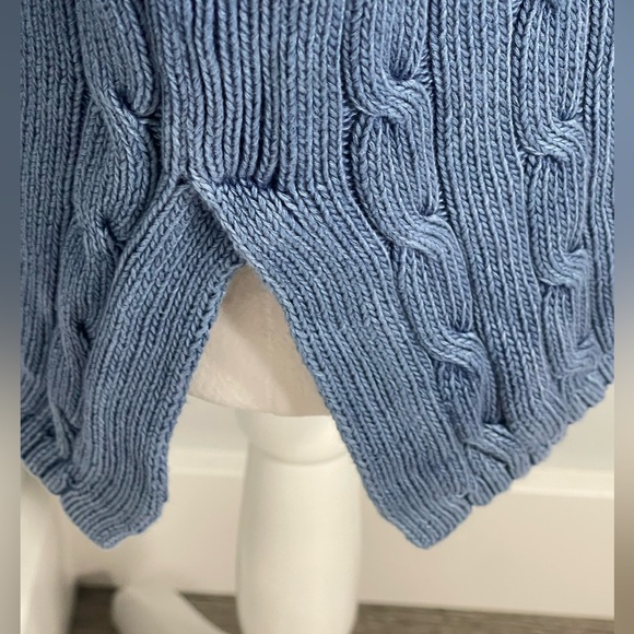 POLO Ralph Lauren Navy Blue Pima Cotton Knit V-neck Sweater Size Small - Picture 4 of 6